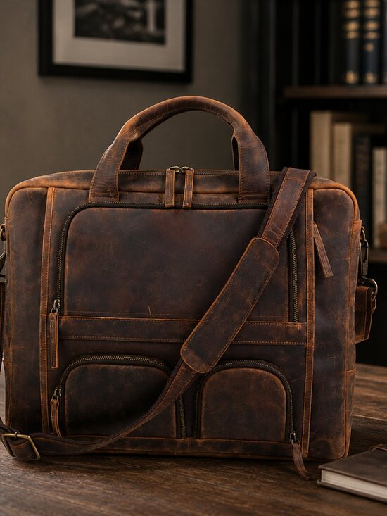 Artizanni Other - Genuine Leather Duffle Bag 18 Inch Laptop Bag Travel Bag Gift for Men and Women